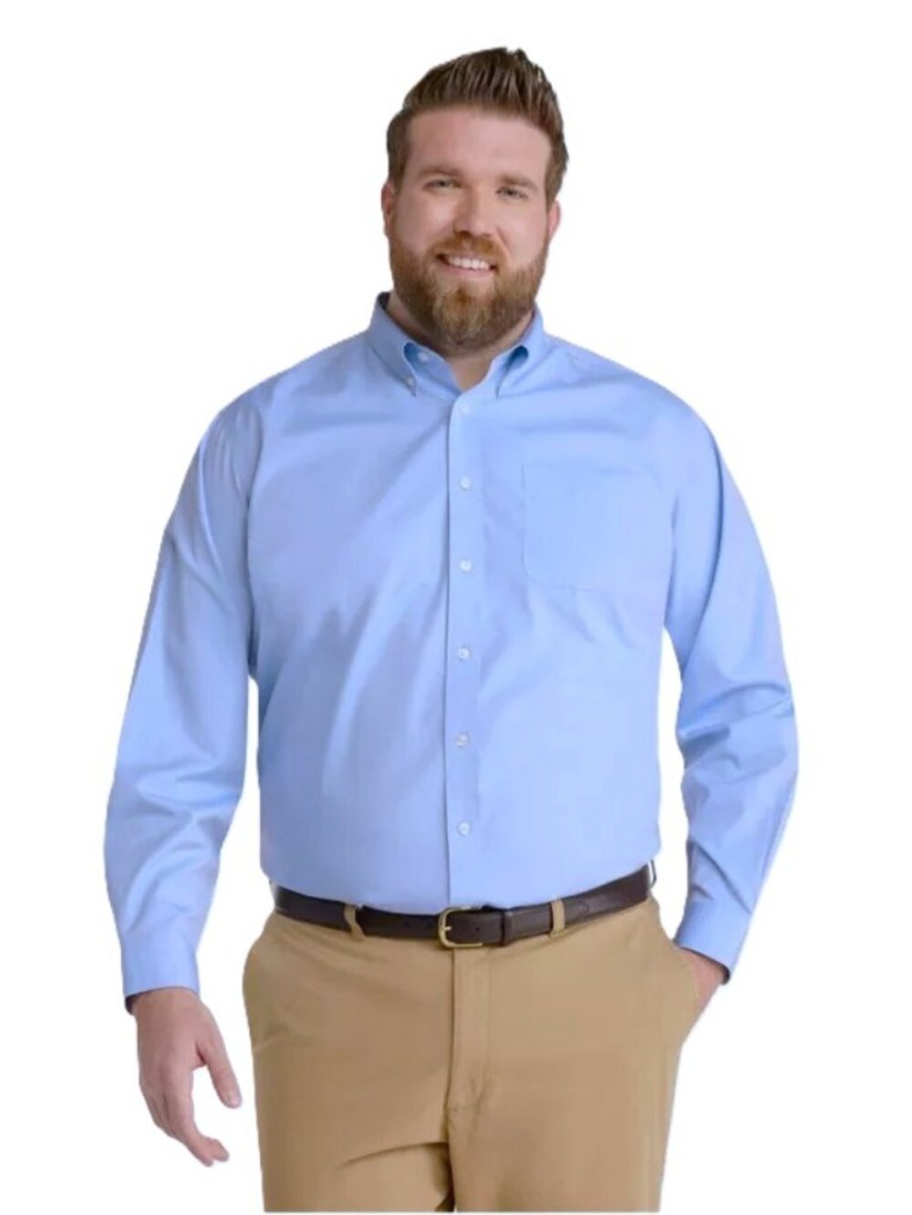 L.L. BEAN Wrinkle-Free Pinpoint Oxford Cloth Shirt Traditional Fit. Size 17½-36